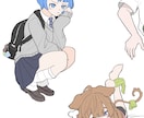 デフォルメイラスト！カラフルなイラストを提供します 様々な用途に使いやすい！かわいい、かっこいいキャラクターです イメージ3