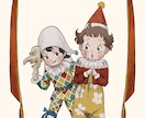 レトロでかわいい子どものイラストを描きます お子様の似顔絵、アイコン、挿絵などに！ イメージ1
