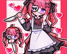 病みかわで萌えな女の子のイラスト描きます その他の雰囲気も勿論OK！"可愛い"を表現するのが得意です イメージ1