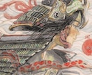 甲冑画を水彩で精密にお描きします サムネ、装画、挿絵などお届けします イメージ5
