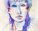 水彩ペンでカラフルな似顔絵を描きます プレゼント選びの方におすすめ！ イメージ2
