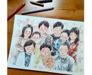 優しいタッチの絵本のような似顔絵をお描きします 還暦祝いや金婚式などのお祝いにおすすめです✩A4サイズ イメージ9