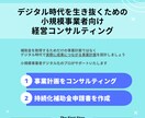 事業計画をコンサルし持続化補助金申請書を作成します オンライン販売/DX化促進の計画策定から申請まで支援します イメージ1