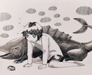 雰囲気のあるイラストをお描きします ちょっと暗めの明る過ぎない温度低めな独特イラスト イメージ1