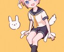 かわいく目を引く人物イラスト描きます SNS（Youtbe、X、グッズ）様々な用途でお使いください イメージ3