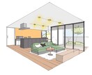 1級建築士がiPadでLDKのパースを作成します !新築祝いにも|ラフ案修正無制限★ イメージ3