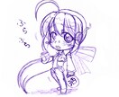 デフォルメしたアイコン向けイラストを描きます アナログなラクガキぽい絵になります イメージ8