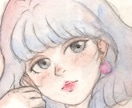 80'sアニメ風！鉛筆+水彩画　描きます 幅広い用途でご利用可能　原画プレゼント(送料無料)も可 イメージ2