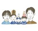 お気に入りを頭上に◎色鉛筆タッチで似顔絵描きます かたくない、ゆるい、楽しそう、親近感がモットーです。 イメージ1