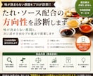 たれ・ソース配合の方向性を診断します 味が決まらない原因と、次に試す方向をプロ視点で提案します イメージ1
