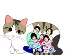 シンプルPOPなイラスト・似顔絵描きます 家族やペット、友達との思い出をイラストにしませんか？ イメージ2