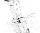 物語が感じるイラストを描きます モノクロ。4キャラまで。推し・うちの子の同人がみたい人に最適 イメージ7