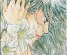アナログで人物イラストを水彩で描きます 手描きのぬくもり、そのまま届けます。 イメージ1