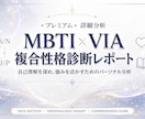 MBTI×VIA複合性格診断レポート作成します 【モニター価格】～あなたの性格と強みの活かし方診断～ イメージ1