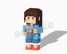 ブロック調の可愛い3Dアバター作ります ボクセルでオリジナルのアイコン作りませんか？即日納品可 イメージ8