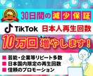 TikTok日本人の再生回数【10万回】増やします TikTok集客・チャンネル増やし・宣伝・拡散手伝います！ イメージ1