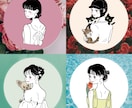 商用可｜大人可愛い後ろ姿のアイコン描きます 髪型・服装カスタマイズOK！ペットやお花と一緒に自分らしさを イメージ5