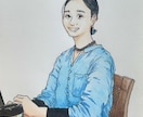 ボールペン×水彩のやさしい似顔絵描きます 思い出をやさしく美しく残す世界に一つの似顔絵です イメージ8