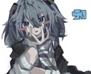 病み風の絵柄でアイコン描きます SNSの裏アカウントや日常アカウントにおすすめです！ イメージ1