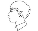 シンプルな横顔似顔絵描を描きます SNSなどでの使用可能！※詳しい利用法は以下をご覧ください イメージ1