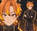 男性VTuber様向けの高品質セット承ります 配信画面/背景/ネームロゴ/離席中/待機中/OP/EDセット イメージ2