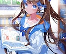 かわいくて色鮮やかなイラスト作成します 美少女キャラ、背景込みの一枚絵、サムネイル、など イメージ3