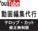 テロップ・字幕等の動画編集承ります YouTubeや企業映像などのフルテロップ編集お任せください イメージ1