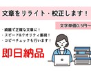 スピード納品！文章をリライト・校正します 綺麗で正確な文章に！記事をバージョンアップ致します！ イメージ1