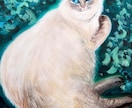 天国の猫ちゃんを描きます 思い出の写真数枚をもとに油絵風似顔絵を描き額縁付きでお届け イメージ4