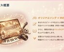 思い出や自己紹介を憧れの曲調で楽曲・MVにします 感動曲もネタ曲も、憧れのあの曲調で人生を歌にします！ イメージ9