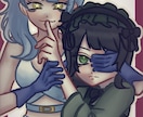 あなたのオリキャラを雰囲気たっぷりに描きます 感情や関係性を大切に、ドラマチックな一枚に仕上げます イメージ5