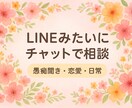 LINEみたいに気軽に相談・愚痴聞きます 深夜OK／即レス気味／恋愛・職場・人間関係なんでも◎ イメージ1
