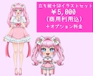 立ち絵＋ミニキャラセットを制作します 4/22〜5/2までの期間限定価格!! イメージ1