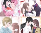 夢絵やカップルを主に様々なイラストをお描きします アイコン 1枚絵  ヘッダー サムネ 立ち絵 イメージ2