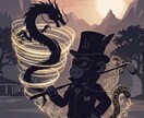 Barøn Studio イラスト制作受付します ゴルフ・アパレルロゴや開運アートの制作を承ります イメージ1