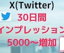 30日間 Xのインプレッション増加させます X(旧ツイッター)のインプレッション増加で見栄え向上！ イメージ1