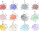 特典あり◎ドレス色当てクイズテンプレート作成します 2パターンより選択可！プレ花さん向け♪ イメージ4