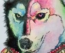 手描きで動物に宝石の装飾イラスト描きます お好きな動物にキラキラ宝石のネックレスなど イメージ2