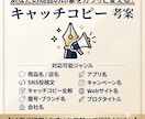 商品・SNS投稿に刺さるキャッチコピー作成します 丁寧なヒアリングと無料修正で、納得の一言をお届けします イメージ1