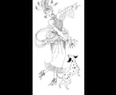 ヴィンテージ風モノクロファッション画お描きします 商用オプション有！メッセージアプリの背景やホーム画面にも◎ イメージ2