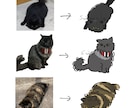 猫限定！ゆるかわ動物イラスト描きます 猫のゆるかわ動物イラスト描きます。ペットの記念や似顔絵に！ イメージ2