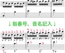 ピアノの楽譜に〈指番号・音名〉記入します 【先着3名様！音名無料】低価格で迅速に対応します⭐︎ イメージ1