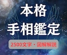 驚くほど具体的な「手相鑑定」をご提供いたします 図解付き2500文字超であなたの今と未来の運勢を徹底解説 イメージ1