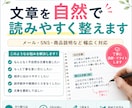 文章を自然で読みやすく整えます メッセージ・SNS・商品説明など幅広く対応します イメージ1