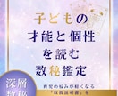 子どもの才能と個性を読む深層数秘鑑定いたします 育児の悩みが軽くなる「取扱説明書」をお渡しします イメージ1