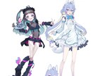 目を引くキラキラしたイラスト作成いたします 目を引く色使いと繊細なキャラクターや小物の描写が得意です イメージ2