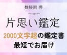 ワンコイン占い｜貴女の片思い攻略鑑定書をお渡します 数秘術の2000文字超の鑑定書で、彼の理想や二人の相性を特定 イメージ1