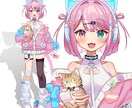 Vtuber立ち絵パーツ分けイラストを作成します デザインからパーツ分けまで行います！ イメージ2