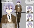 表情豊かなキャラクター立ち絵を書きます ワンコインで表情差分お受けできます イメージ1