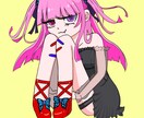 イラスト作成受付ます 背景透過も可能、ミニマムなキャライラストです イメージ1